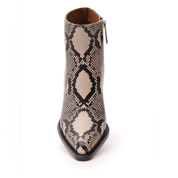 Chloe Rylee Leather Ankle Boots | Snakeskin Python Print Booties | 36 - Picture 13 of 14